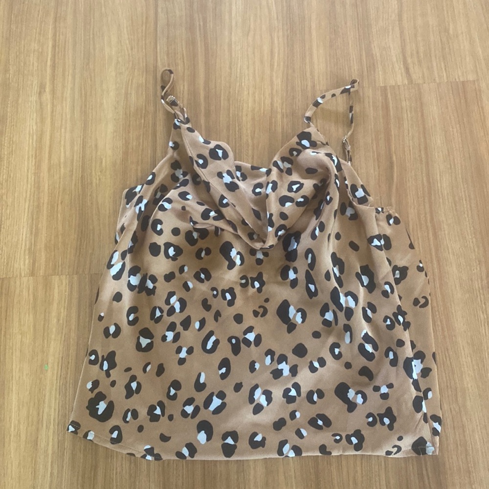 Nasty Gal Cowl Neck Leopard Print Tank